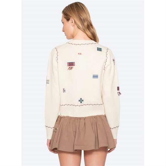 Sea New York Claira Knit Cardigan, Cream 